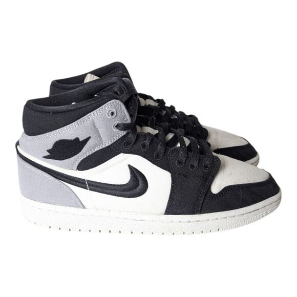 NIKE Air Jordan 1 Mid SE "Light Steal Grey" Sneakers Size 9 - Picture 3 of 11